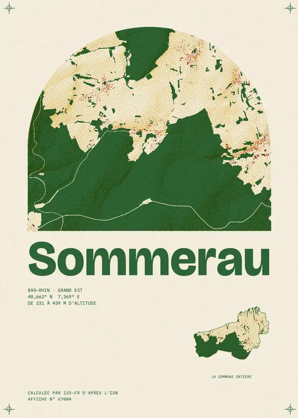 Affiche de Sommerau, calculée par 123-fr d'après l'IGN