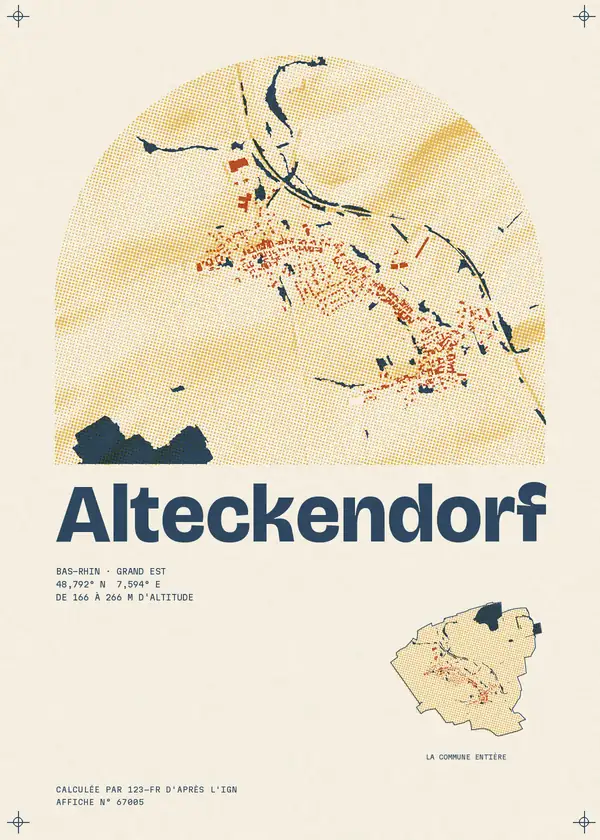 Affiche de Alteckendorf, calculée par 123-fr d'après l'IGN