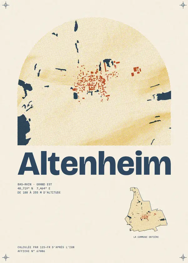 Affiche de Altenheim, calculée par 123-fr d'après l'IGN