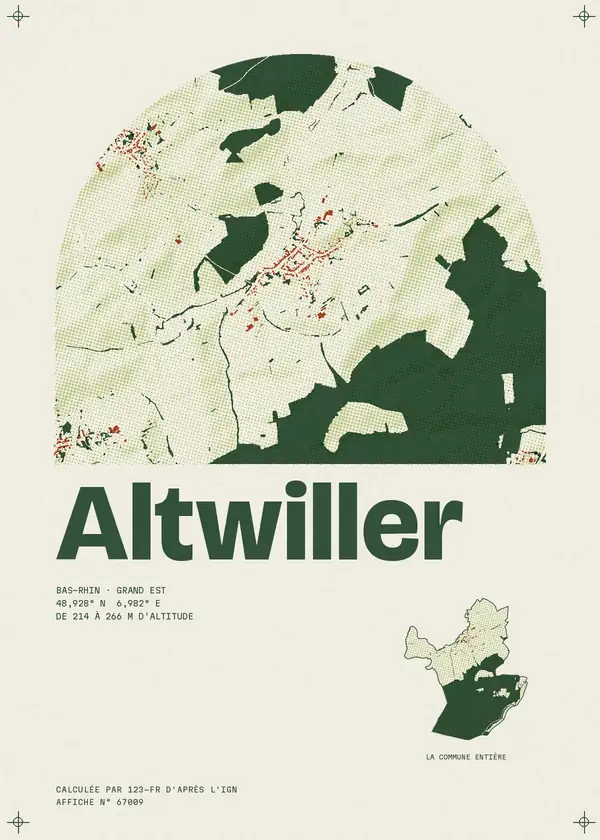 Affiche de Altwiller, calculée par 123-fr d'après l'IGN