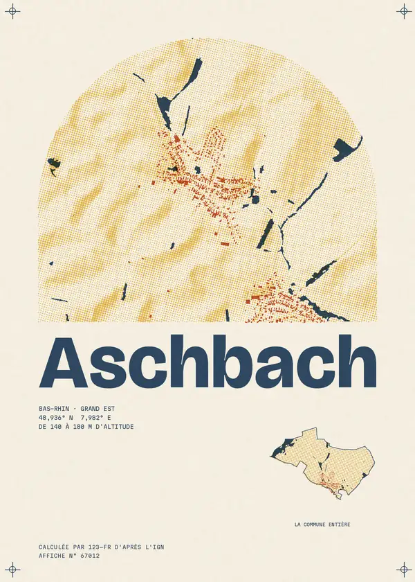 Affiche de Aschbach, calculée par 123-fr d'après l'IGN