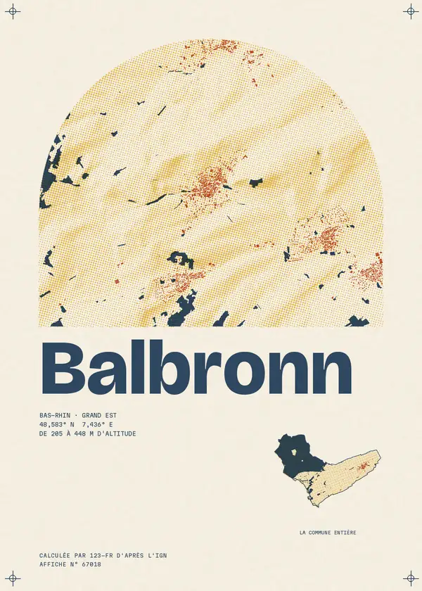 Affiche de Balbronn, calculée par 123-fr d'après l'IGN