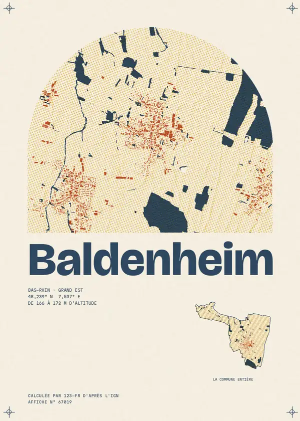 Affiche de Baldenheim, calculée par 123-fr d'après l'IGN