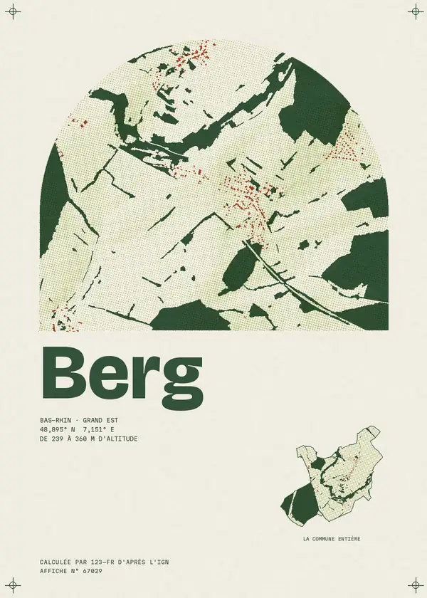 Affiche de Berg, calculée par 123-fr d'après l'IGN