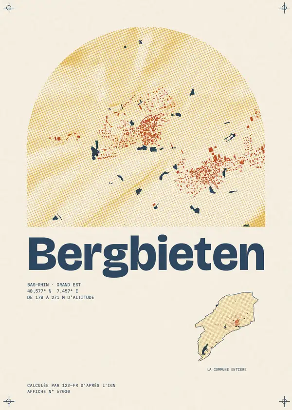 Affiche de Bergbieten, calculée par 123-fr d'après l'IGN