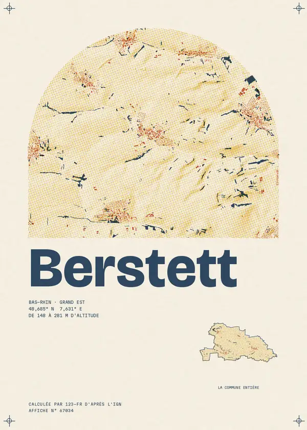 Affiche de Berstett, calculée par 123-fr d'après l'IGN