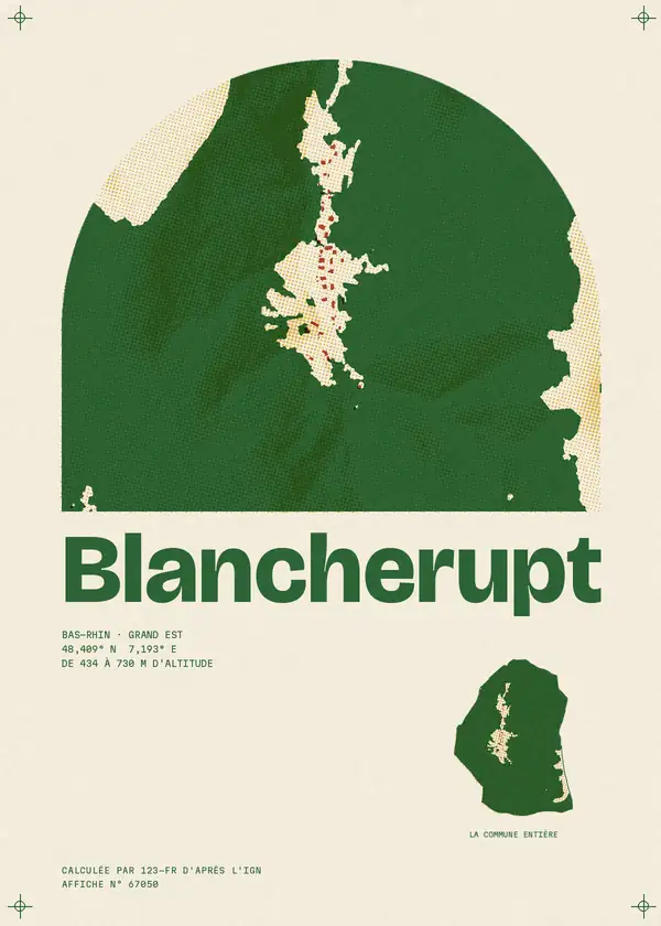 Affiche de Blancherupt, calculée par 123-fr d'après l'IGN