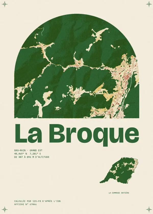 Affiche de La Broque, calculée par 123-fr d'après l'IGN
