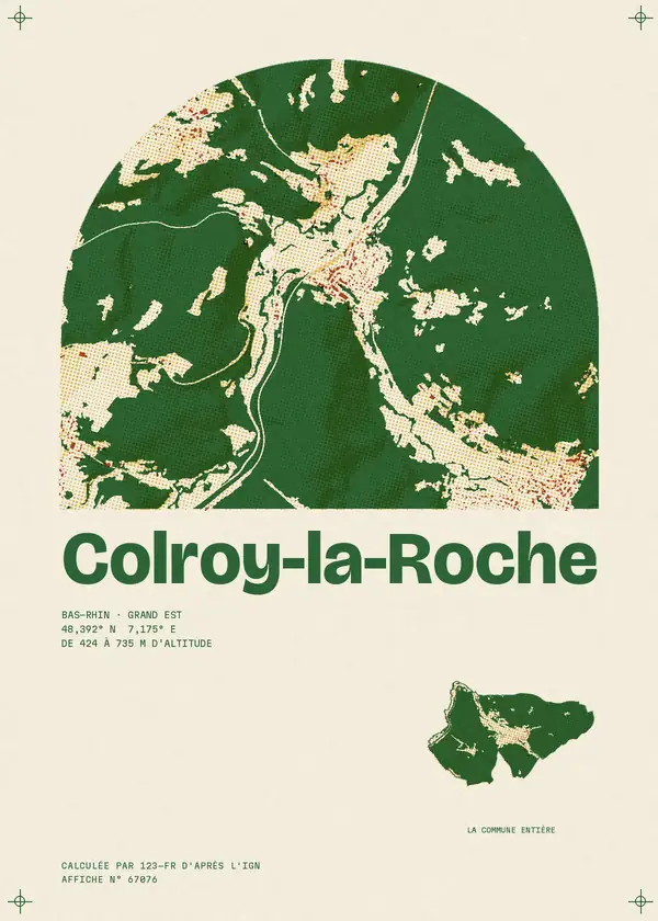 Affiche de Colroy-la-Roche, calculée par 123-fr d'après l'IGN