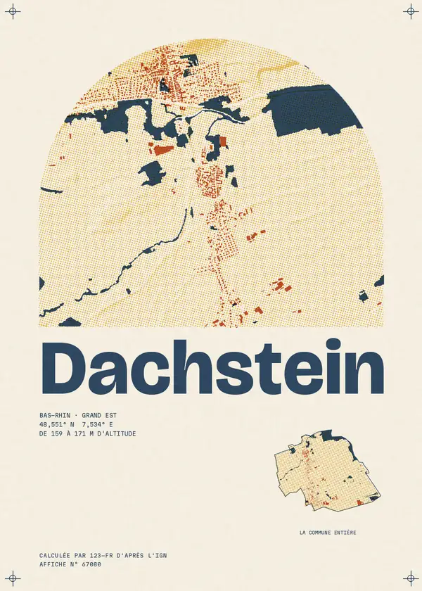 Affiche de Dachstein, calculée par 123-fr d'après l'IGN