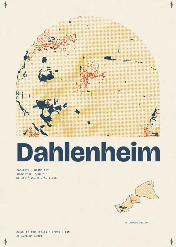 Affiche de Dahlenheim, calculée par 123-fr d'après l'IGN