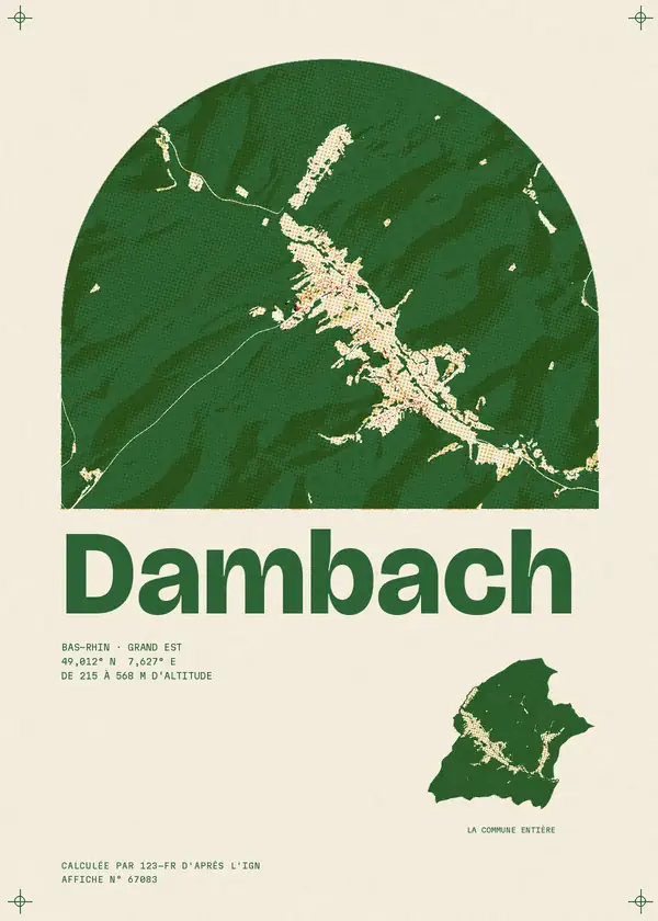 Affiche de Dambach, calculée par 123-fr d'après l'IGN