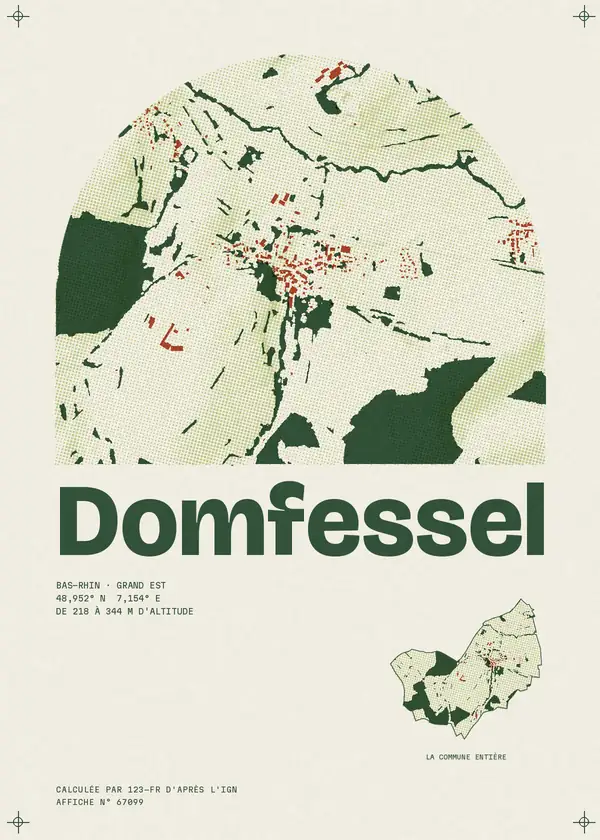 Affiche de Domfessel, calculée par 123-fr d'après l'IGN