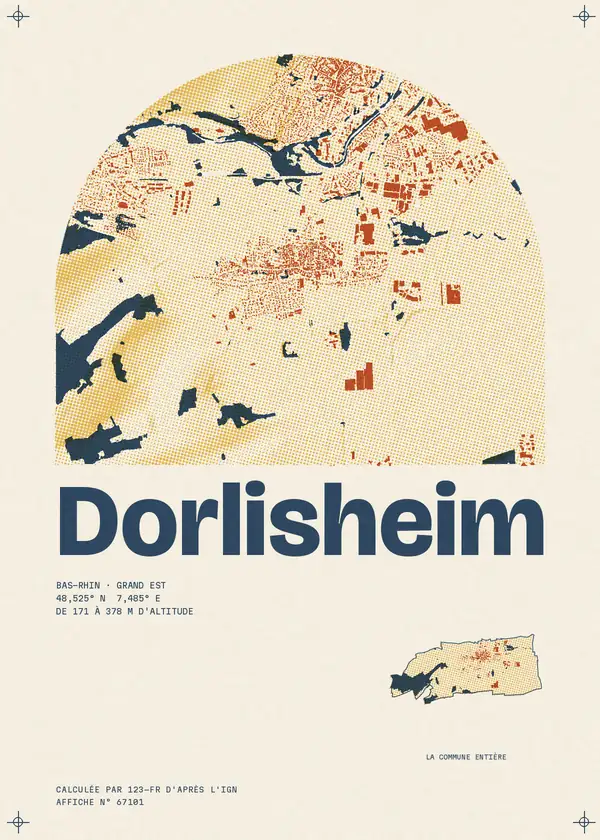 Affiche de Dorlisheim, calculée par 123-fr d'après l'IGN