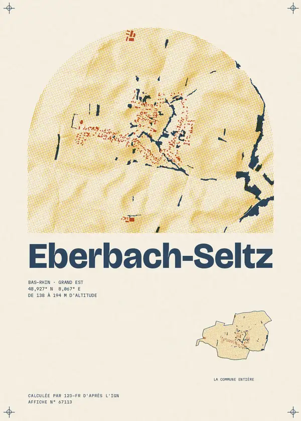 Affiche de Eberbach-Seltz, calculée par 123-fr d'après l'IGN