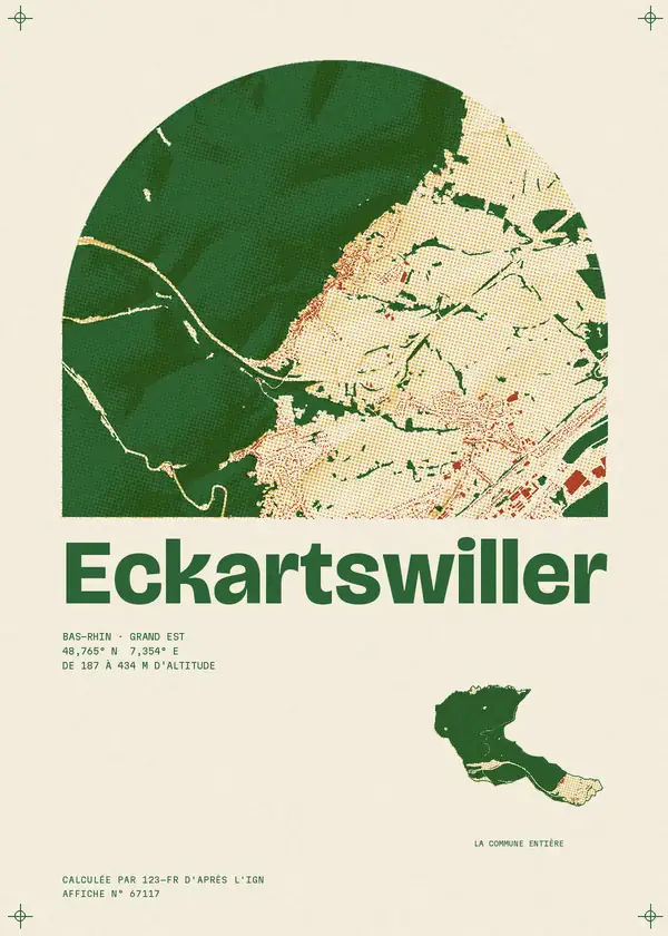 Affiche de Eckartswiller, calculée par 123-fr d'après l'IGN