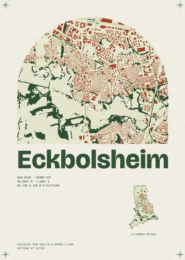Affiche de Eckbolsheim, calculée par 123-fr d'après l'IGN