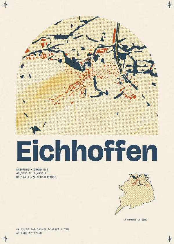 Affiche de Eichhoffen, calculée par 123-fr d'après l'IGN