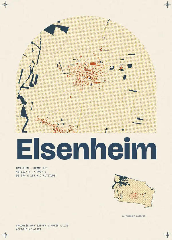 Affiche de Elsenheim, calculée par 123-fr d'après l'IGN
