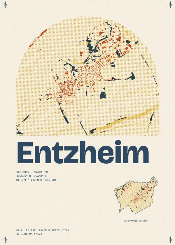 Affiche de Entzheim, calculée par 123-fr d'après l'IGN