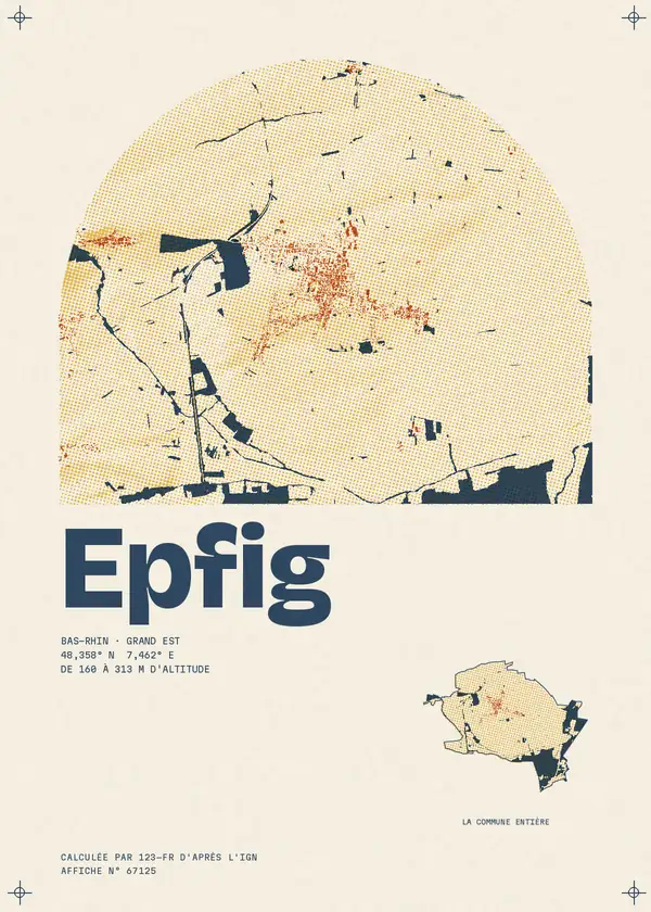 Affiche de Epfig, calculée par 123-fr d'après l'IGN