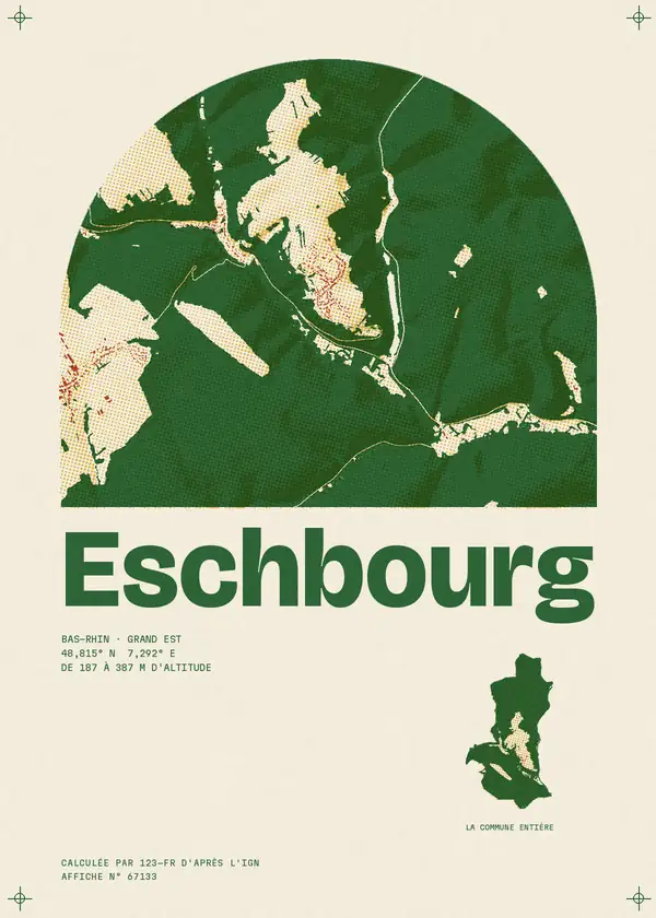 Affiche de Eschbourg, calculée par 123-fr d'après l'IGN
