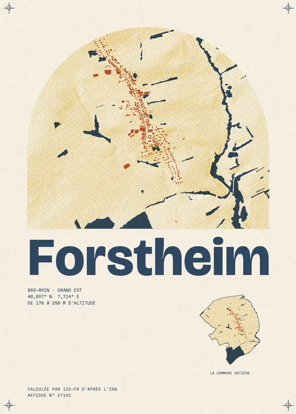 Affiche de Forstheim, calculée par 123-fr d'après l'IGN