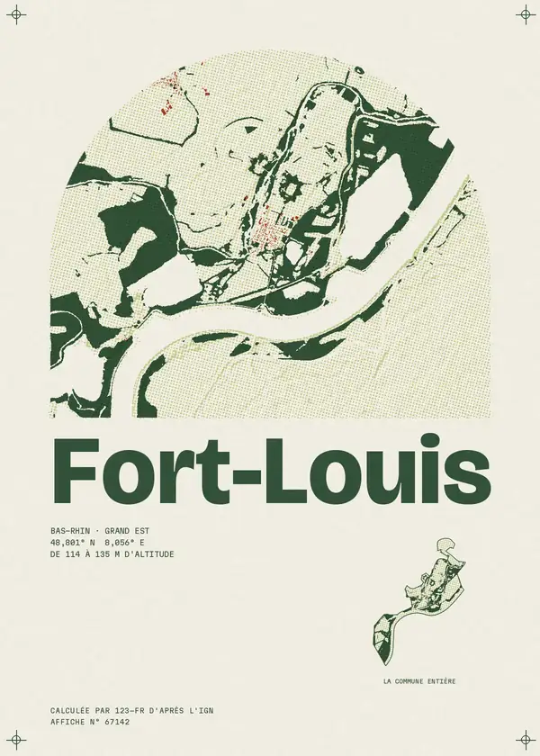 Affiche de Fort-Louis, calculée par 123-fr d'après l'IGN