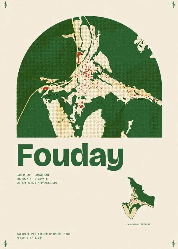 Affiche de Fouday, calculée par 123-fr d'après l'IGN