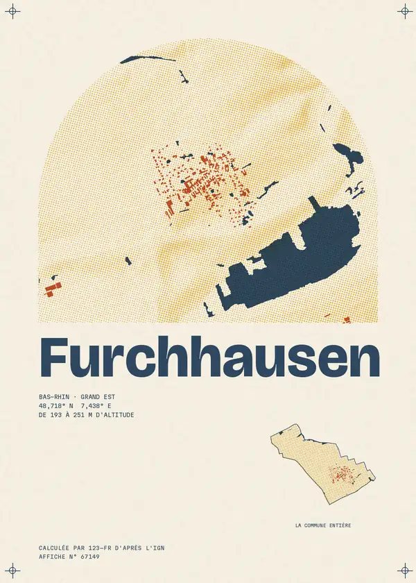 Affiche de Furchhausen, calculée par 123-fr d'après l'IGN