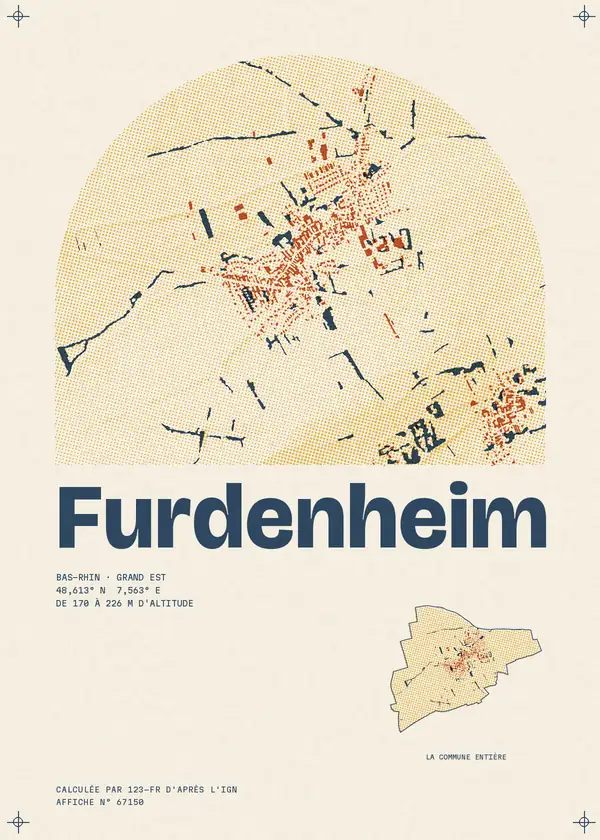 Affiche de Furdenheim, calculée par 123-fr d'après l'IGN
