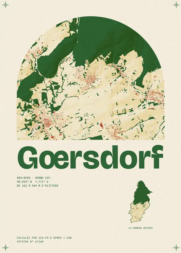 Affiche de Gœrsdorf, calculée par 123-fr d'après l'IGN