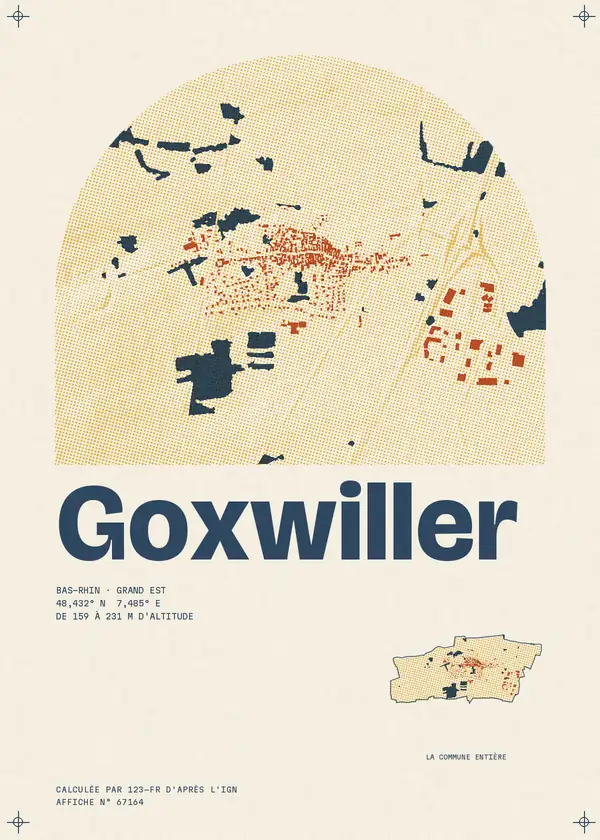 Affiche de Goxwiller, calculée par 123-fr d'après l'IGN