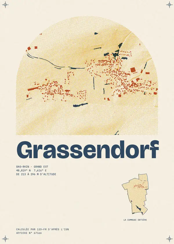 Affiche de Grassendorf, calculée par 123-fr d'après l'IGN