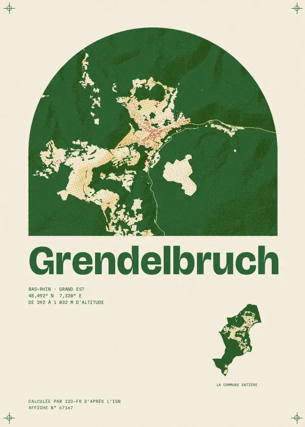 Affiche de Grendelbruch, calculée par 123-fr d'après l'IGN