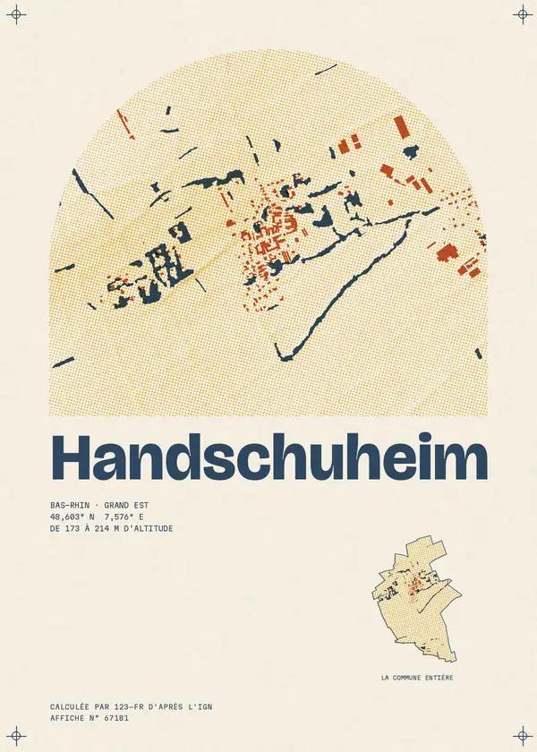 Affiche de Handschuheim, calculée par 123-fr d'après l'IGN