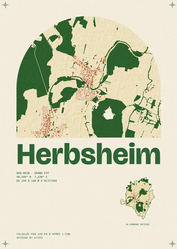 Affiche de Herbsheim, calculée par 123-fr d'après l'IGN
