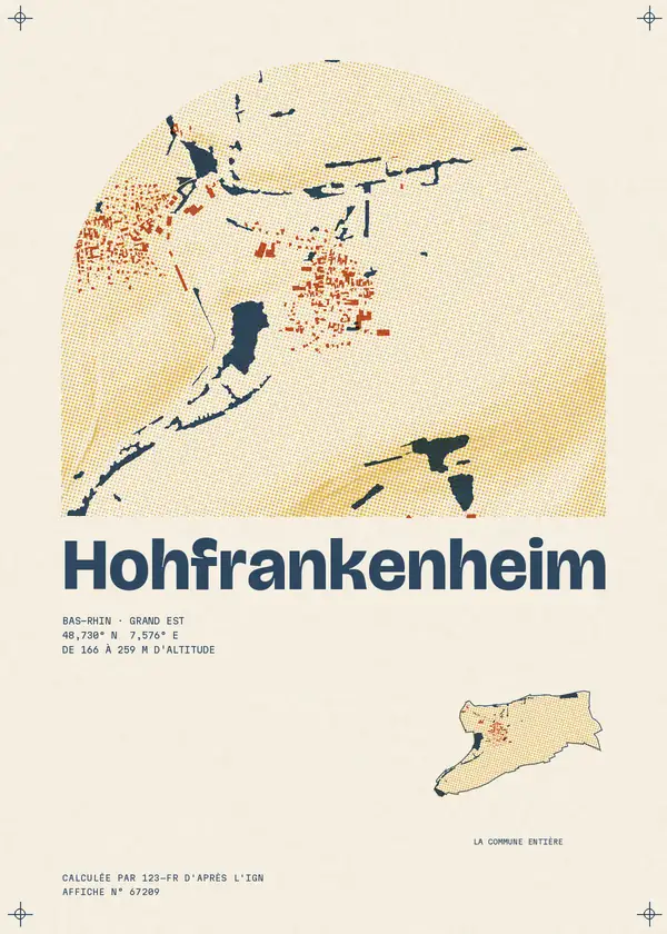 Affiche de Hohfrankenheim, calculée par 123-fr d'après l'IGN