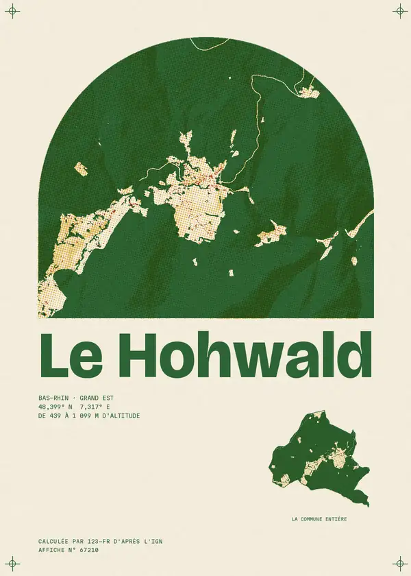 Affiche de Le Hohwald, calculée par 123-fr d'après l'IGN