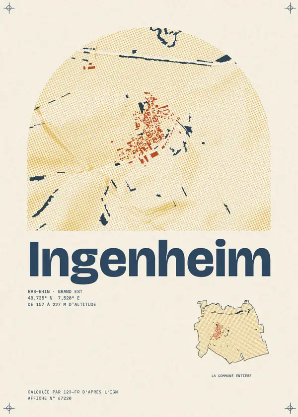 Affiche de Ingenheim, calculée par 123-fr d'après l'IGN