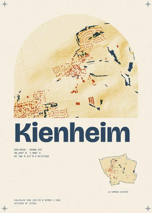 Affiche de Kienheim, calculée par 123-fr d'après l'IGN