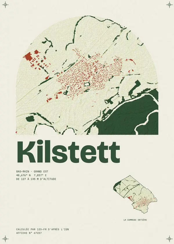 Affiche de Kilstett, calculée par 123-fr d'après l'IGN
