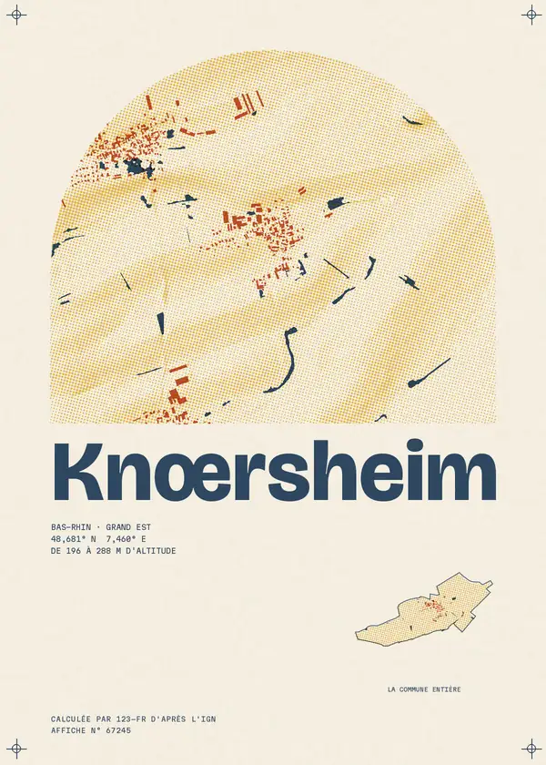Affiche de Knœrsheim, calculée par 123-fr d'après l'IGN