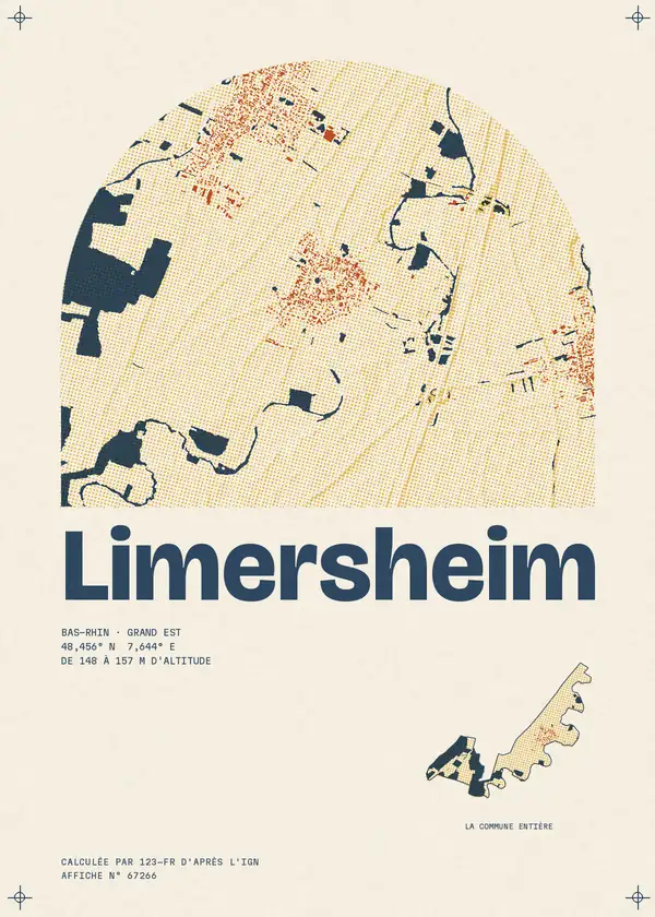 Affiche de Limersheim, calculée par 123-fr d'après l'IGN