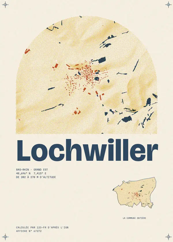 Affiche de Lochwiller, calculée par 123-fr d'après l'IGN