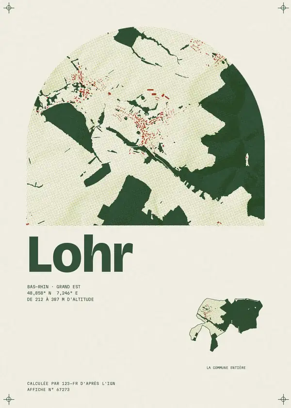 Affiche de Lohr, calculée par 123-fr d'après l'IGN