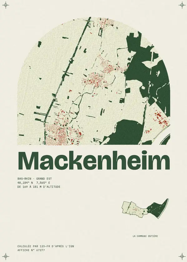 Affiche de Mackenheim, calculée par 123-fr d'après l'IGN