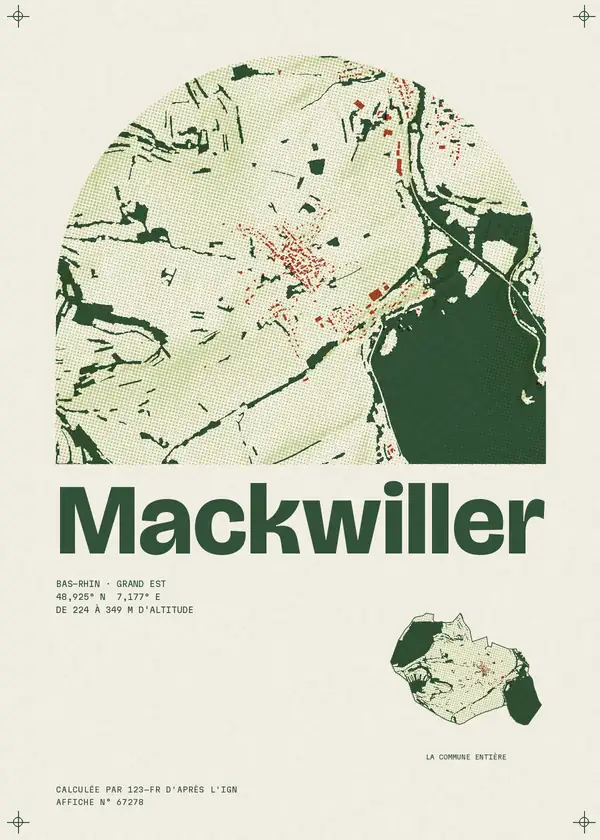 Affiche de Mackwiller, calculée par 123-fr d'après l'IGN