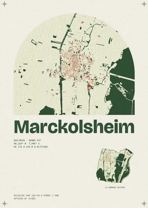 Affiche de Marckolsheim, calculée par 123-fr d'après l'IGN