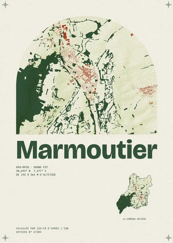 Affiche de Marmoutier, calculée par 123-fr d'après l'IGN